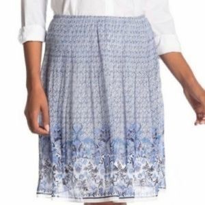 Flowy Blue & White Skirt